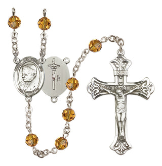 Sterling Silver 6mm Pope Emeritace  Benedict XVI Rosary