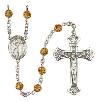 Sterling Silver 6mm Saint Columbanus  Engraved Catholic Rosaries