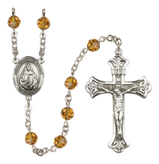 Sterling Silver 6mm Saint Theodora  Engraved Catholic Rosaries