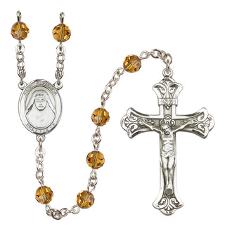 Sterling Silver 6mm Saint Alphonsa of India  Engraved Catholic Rosaries
