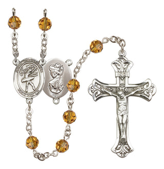 Sterling Silver 6mm Saint Christopher/Dance Rosary