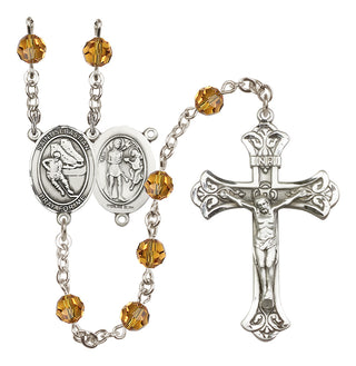 Sterling Silver 6mm Saint Sebastian / Hockey Rosary