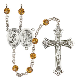 Sterling Silver 6mm Saint Sebastian /Track&Field-Men Rosary