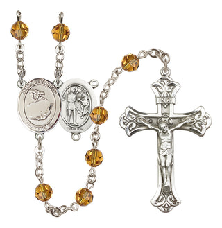 Sterling Silver 6mm Saint Sebastian/Gymnastics Rosary