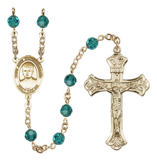 14 Karat Gold-Filled 6mm Austrian Crystal Saint Jose Sanchez del Rio Rosary in Zircon