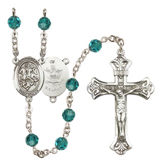 Sterling Silver 6mm Saint George / Army Rosary
