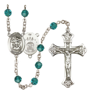 Sterling Silver 6mm Saint Michael / Air Force Rosary