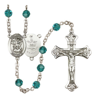 Sterling Silver 6mm Saint Michael / Army Rosary