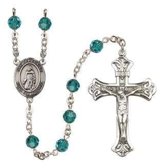Sterling Silver 6mm San Peregrino  Engraved Catholic Rosaries