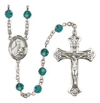 Sterling Silver 6mm Austrian Crystal Saint Gemma Galgani Rosary in Zircon