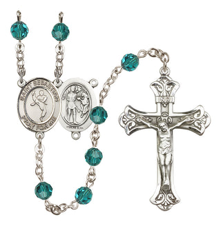 Sterling Silver 6mm Saint Sebastian/Martial Arts Rosary