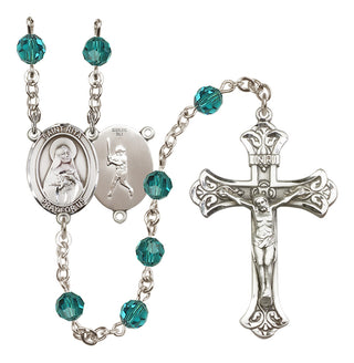 Sterling Silver 6mm Saint Rita / Baseball Rosary