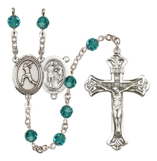 Sterling Silver 6mm Saint Sebastian / Softball Rosary