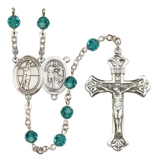 Sterling Silver 6mm Saint Sebastian / Volleyball Rosary