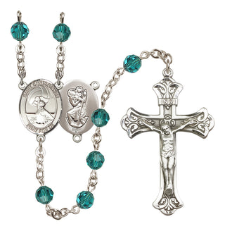 Sterling Silver 6mm Saint Christopher/Water Polo Women Rosary