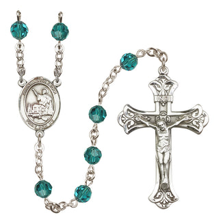 Sterling Silver 6mm Austrian Crystal Saint John Licci Rosary in Zircon