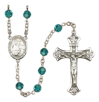 Sterling Silver 6mm Saint Jeanne Chezard de Matel  Engraved Catholic Rosaries