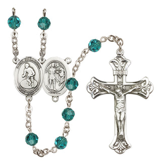 Sterling Silver 6mm Saint Sebastian/Wrestling Rosary