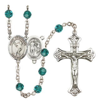 Sterling Silver 6mm Saint Sebastian/Lacrosse Rosary