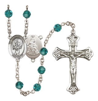 Sterling Silver 6mm Guardian Angel/Baseball Rosary