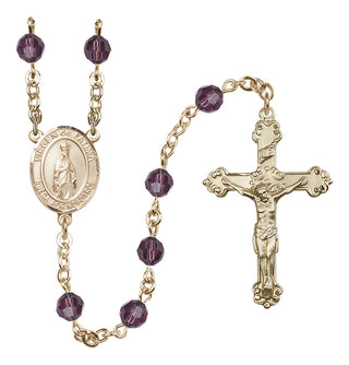 14kt Gold Filled 6mm Virgen de Fatima  Engraved Catholic Rosaries