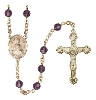 14kt Gold Filled 6mm Saint Winifred of Wales  Engraved Catholic Rosaries