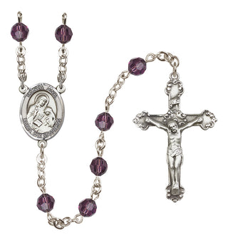 Sterling Silver 6mm Santa Ana  Engraved Catholic Rosaries