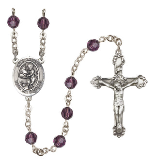 Sterling Silver 6mm San Antonio  Engraved Catholic Rosaries