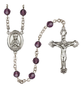 Sterling Silver 6mm Austrian Crystal Saint Henry II Rosary in Amethyst