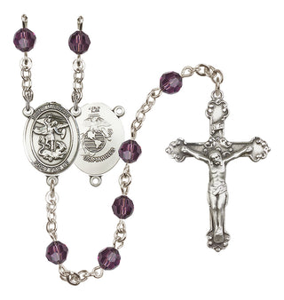 Sterling Silver 6mm Saint Michael / Marines Rosary