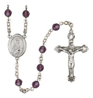 Sterling Silver 6mm Saint Louis  Engraved Catholic Rosaries