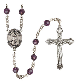 Sterling Silver 6mm Austrian Crystal San Peregrino Rosary in Amethyst