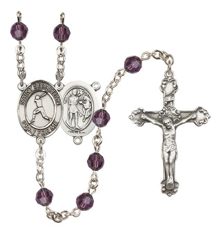 Sterling Silver 6mm Saint Sebastian/Baseball Rosary