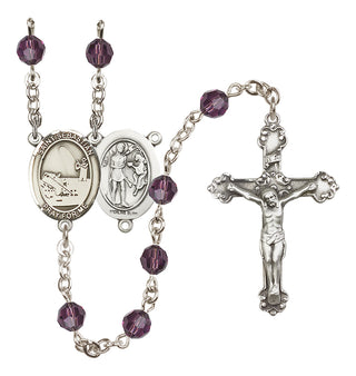 Sterling Silver 6mm Saint Sebastian / Fishing Rosary