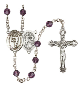 Sterling Silver 6mm Saint Sebastian / Archery Rosary