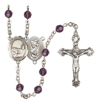 Sterling Silver 6mm Saint Christopher / Fishing Rosary