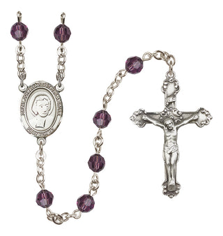 Sterling Silver 6mm Saint John Baptist de la Salle  Engraved Catholic Rosaries