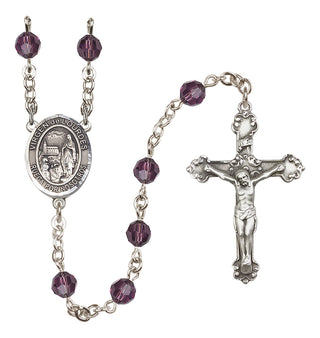 Sterling Silver 6mm Virgen de Lourdes  Engraved Catholic Rosaries