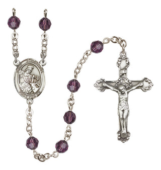 Sterling Silver 6mm Saint Eustachius  Engraved Catholic Rosaries