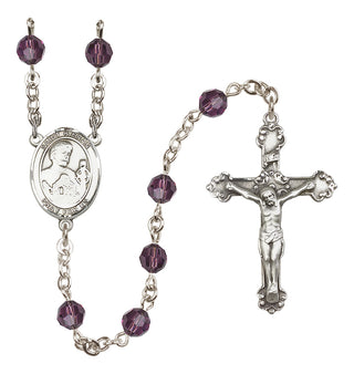Sterling Silver 6mm Saint Kieran  Engraved Catholic Rosaries