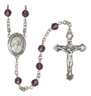 Sterling Silver 6mm Austrian Crystal Saint John Berchmans Rosary in Amethyst