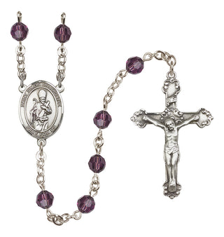 Sterling Silver 6mm Saint Simon the Apostle  Engraved Catholic Rosaries
