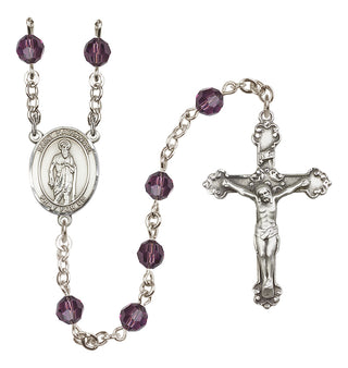 Sterling Silver 6mm Saint Nathanael  Engraved Catholic Rosaries