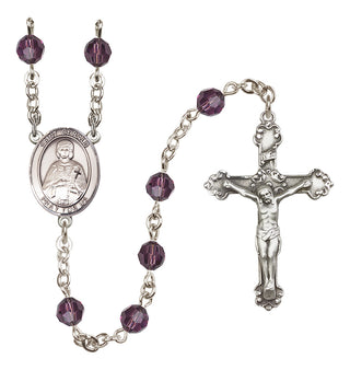 Sterling Silver 6mm Saint Gerald  Engraved Catholic Rosaries