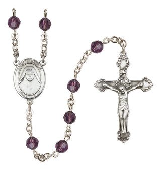 Sterling Silver 6mm Saint Alphonsa of India  Engraved Catholic Rosaries