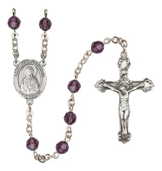 Sterling Silver 6mm Saint Lydia Purpuraria  Engraved Catholic Rosaries