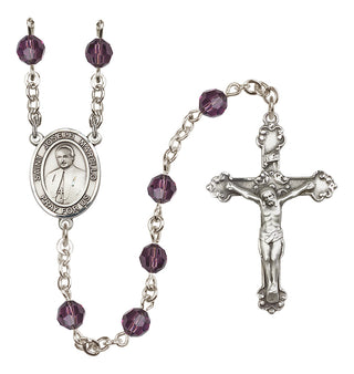Sterling Silver 6mm Saint Joseph Marello  Engraved Catholic Rosaries