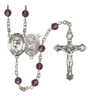 Sterling Silver 6mm Saint Christopher/Basketball-Women Rosary