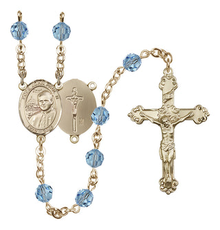 14kt Gold Filled 6mm Saint John Paul II Rosary