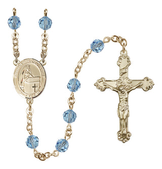 14kt Gold Filled 6mm Blessed Emilee Doultremont  Engraved Catholic Rosaries